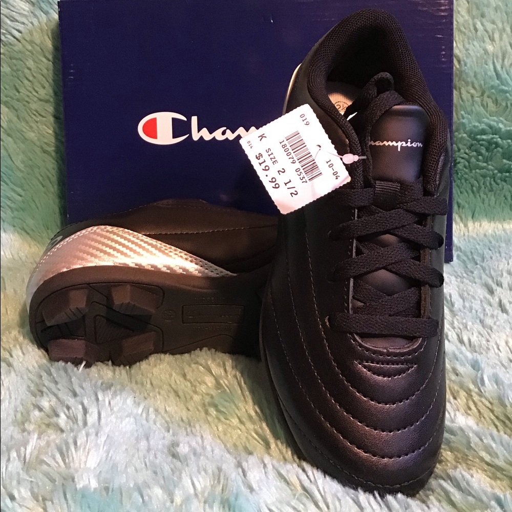 Champion Cleats Boy's Black Shoes